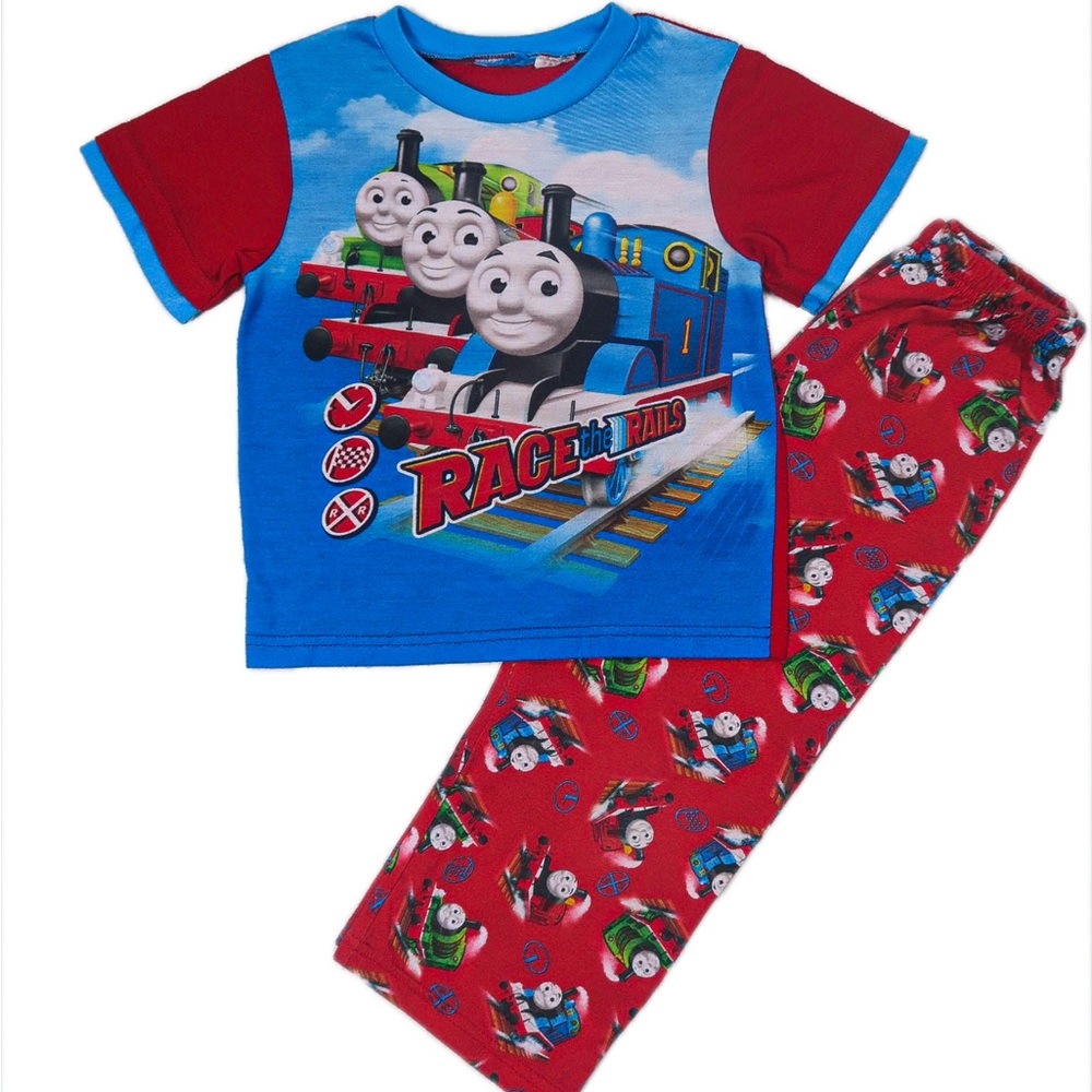 Y2K (‘11) Thomas And Friends Train Engine Pajamas Size 4T